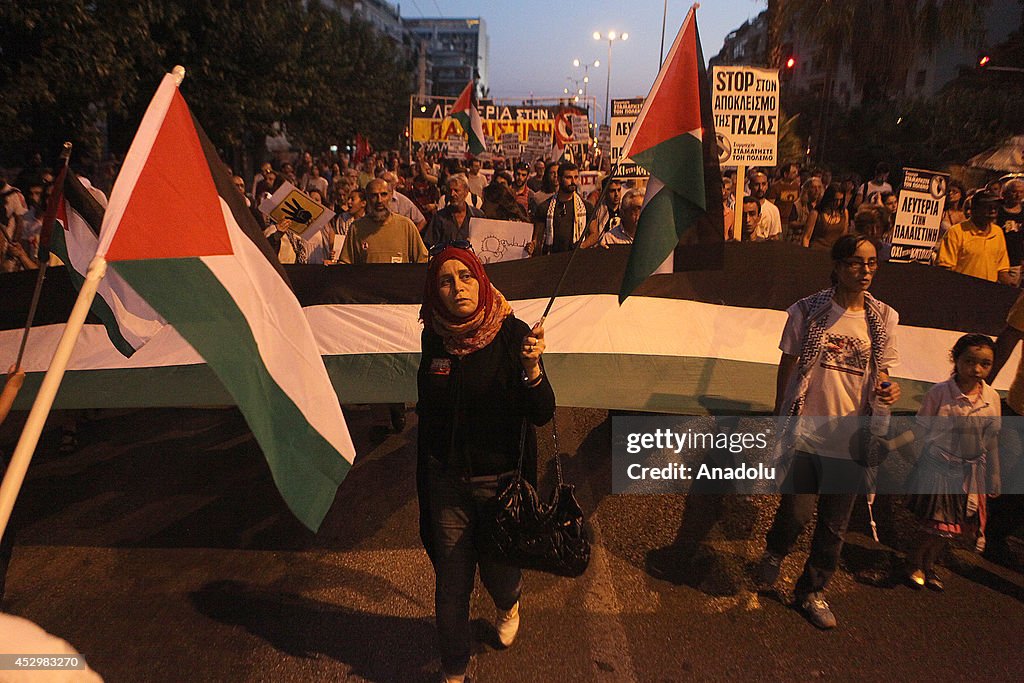 Israeli assault on Gaza protested in Athens