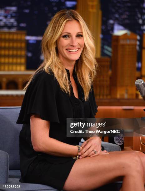 Julia Roberts visits "The Late Show Starring Jimmy Fallon" at Rockefeller Center on July 31, 2014 in New York City.