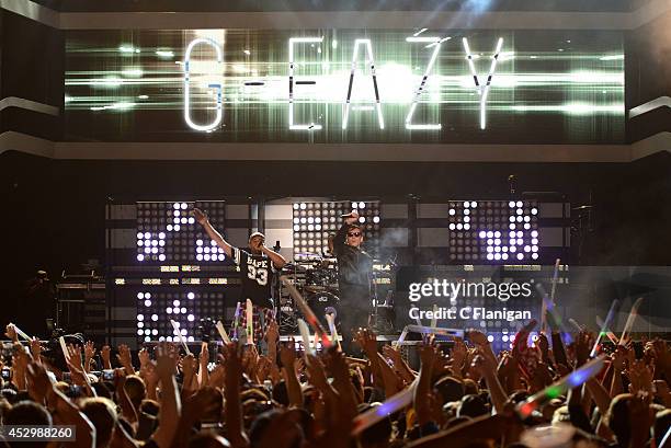 Rapper G-Eazy performs at the MTVu Fandom Awards during Comic-Con International 2014 at PETCO Park on July 24, 2014 in San Diego, California.