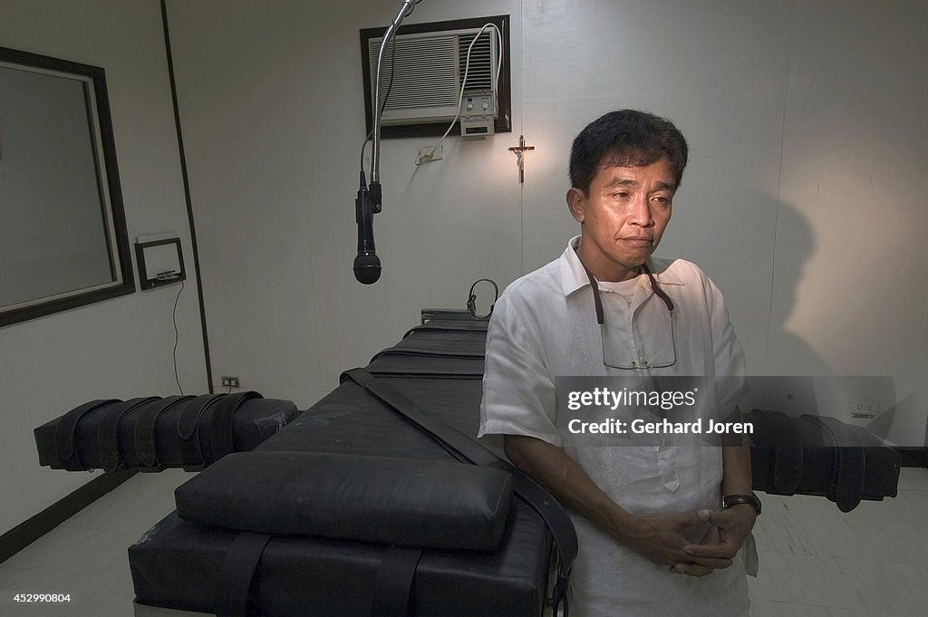 Superintendent Venancio Tesoro at the lethal injection...