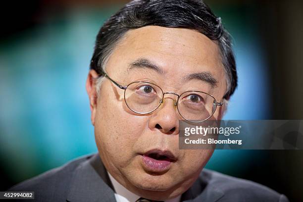 Ronnie Chan, chairman of Hang Lung Properties Ltd., speaks during a Bloomberg Television interview in Hong Kong, China, on Friday, Aug. 1, 2014. Chan...