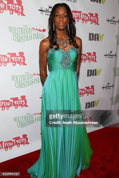 Olympian DeeDee Trotter attends The Hollywood Christmas Parade Benefiting Toys For Tots Foundation on December 1, 2013 in Hollywood, California.