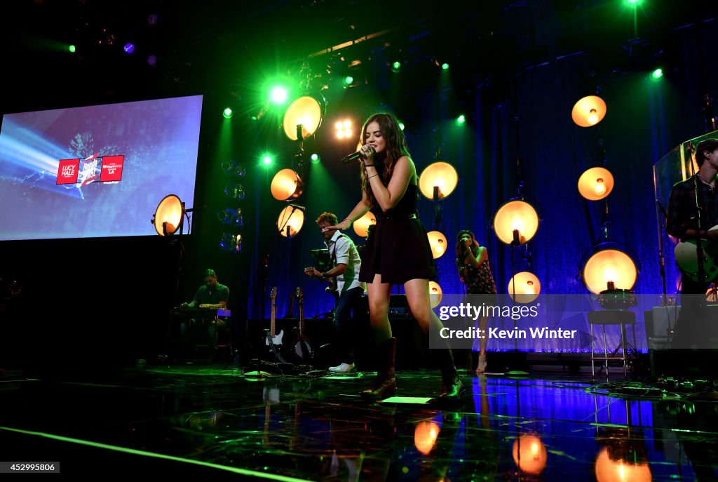 Lucy Hale Performs On The Honda Stage At The iHeartRadio Theater In Los Angeles