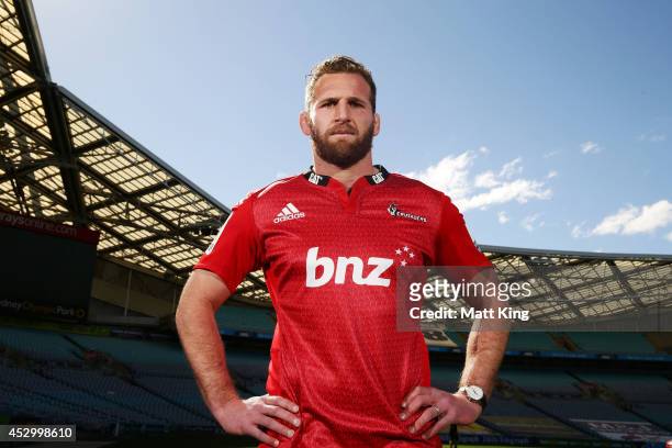 Crusaders captain Kieran Read poses during the Super Rugby media opportunity at ANZ Stadium on August 1, 2014 ahead of the Grand Final match tomorrow...