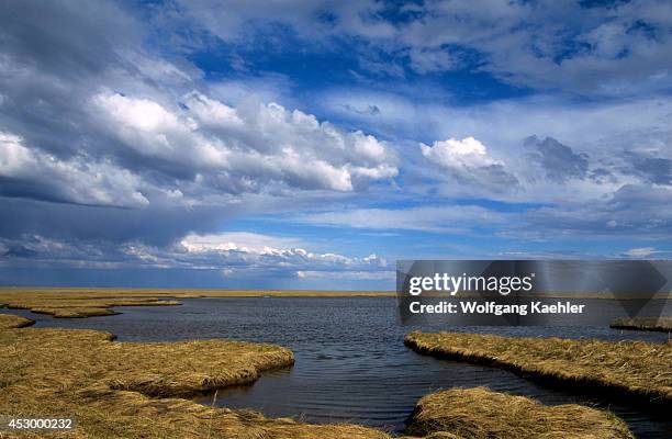 Alaska, Yukon Delta, Hock Slough Camp, Wetlands With Ponds.