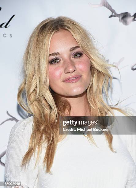 Actress AJ Michalka attends For Love and Lemons annual SKIVVIES party co-hosted by Too Faced and performance by The Shoe at The Carondelet House on...