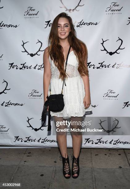 Internet personality Alexa Losey attends For Love and Lemons annual SKIVVIES party co-hosted by Too Faced and performance by The Shoe at The...