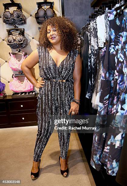 Host Marie Denee of TheCurvyFashionista.com in City Chic attends the City Chic Exclusive Preview: First U.S Store Culver City at Westfield Culver...