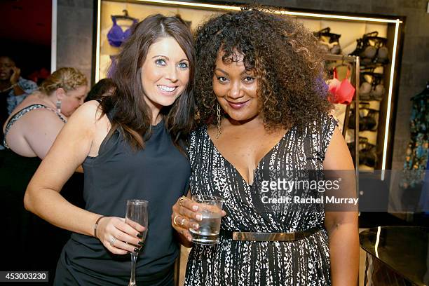 City Chic's Carley Turner and Host Marie Denee attend the City Chic Exclusive Preview: First U.S Store Culver City at Westfield Culver City Shopping...