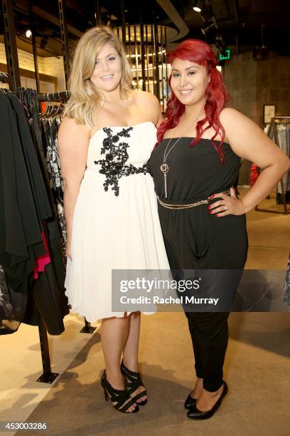 Michaela McGrady and Jacqueline Ruano attend the City Chic Exclusive Preview: First U.S Store Culver City at Westfield Culver City Shopping Mall on...