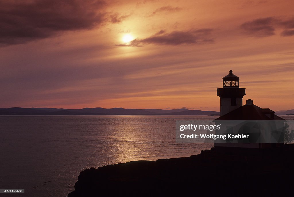 USA, Washington, San Juan Island, Haro Strait, Lime Kiln...