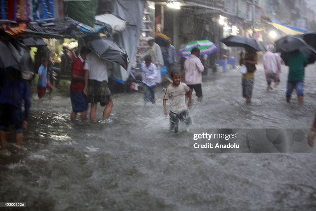 Heavy rain in India