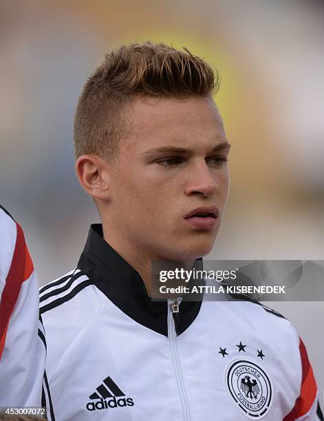 Germany's midfielder Joshua Kimmich is pictured prior to the final of the UEFA Under-19 European Championship against Portugal on July 31, 2014 in...