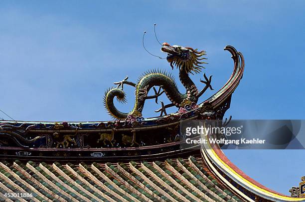 China, Xiamen, South Putuo Temple , Roof Architecture, Dragon.