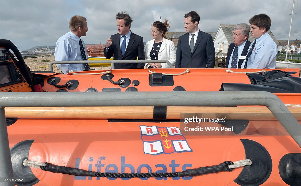 David Cameron and George Osborne Visit Eastbourne Pier