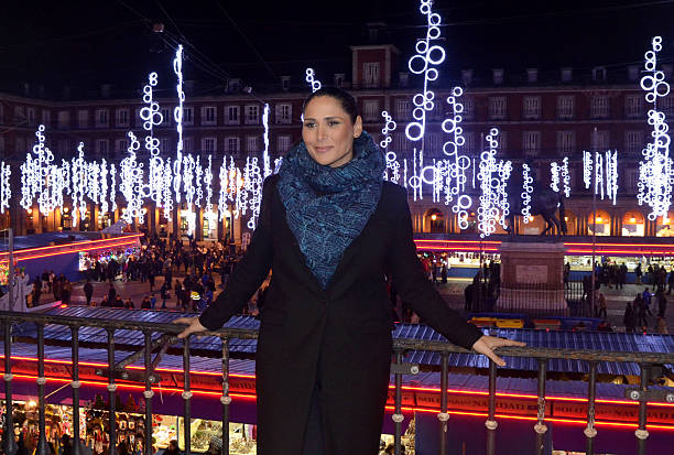 ESP: Rosa Lopez Attends Christmas Lighting In Madrid