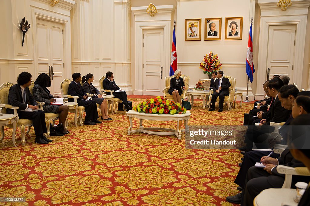 Christine Lagarde Visits Cambodia