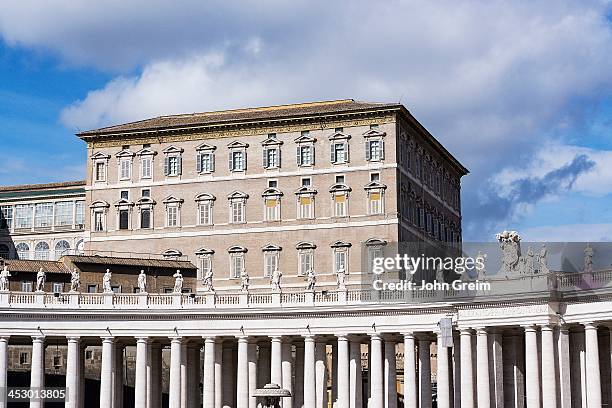 Papal Apartments and Bernini's colonnade surrounding St Peter's Square.