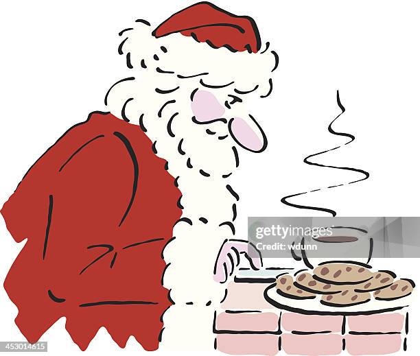 santa claus - tea biscuits stock illustrations