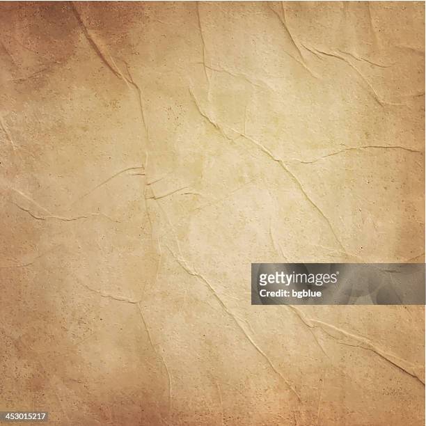photo of blank old folded brownish paper - weathered textures 幅插畫檔、美工圖案、卡通及圖標