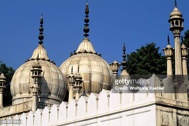India, Delhi, Red Fort, View Of Moti-masjid 1659-60, Detail Of Roof.