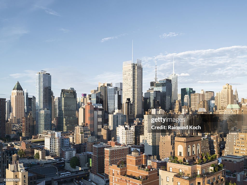 Elevated view of Midtown's West Side