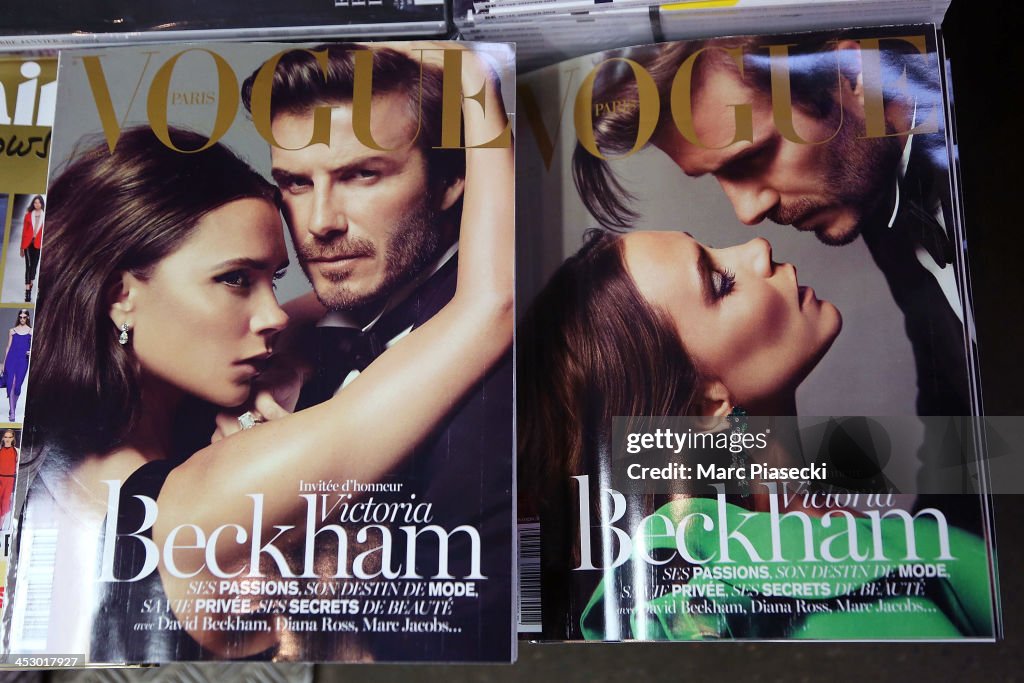 Victoria Beckham And David Beckham On Vogue French Issue, January/February 2014