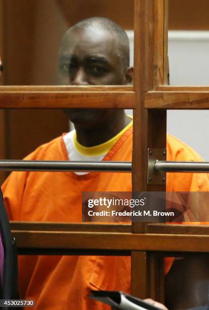 Actor Michael Jace appears in Los Angeles Superior Court on August 1, 2014 in Los Angeles, California. Jace is charged with the May 19 shooting death...