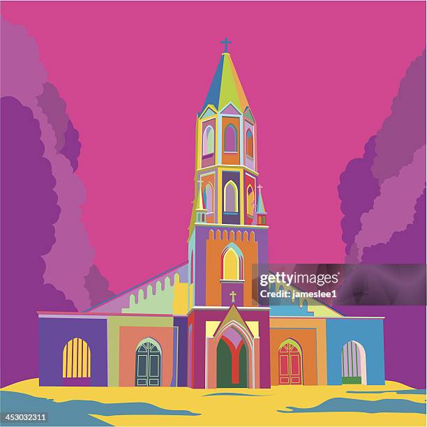 church - spire stock illustrations