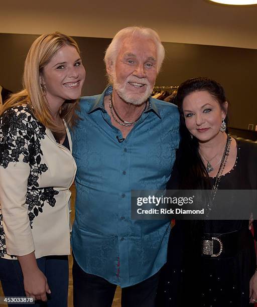 Jenna Bush, Kenny Rogers and Crystal Gayle during, Former First Daughter Jenna Bush interview of Kenny Rogers for NBC's "Today" Show at The Country...