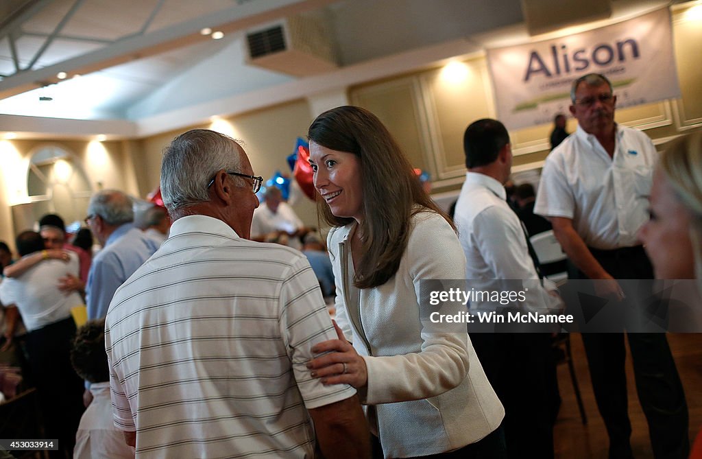 Democratic Challenger Alison Lundergan Grimes And Senate Minority Leader McConnell Locked In Tight Race