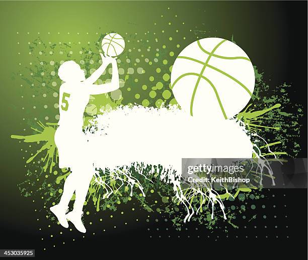 ilustrações de stock, clip art, desenhos animados e ícones de fundo grunge de basquetebol raparigas - superestrela desportista