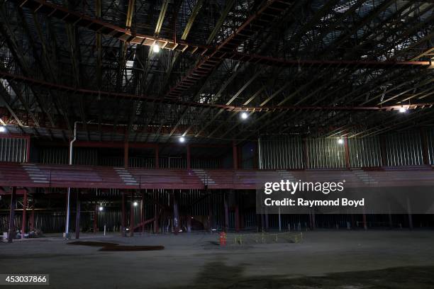 Construction is underway for Pastor Marvin L. Winans' Perfecting Church on July 17, 2014 in Detroit, Michigan.