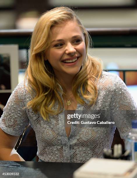 Chloe Moretz signs copies of the book ''If I Stay'' at Barnes& Noble on August 1, 2014 in Miami, Florida.