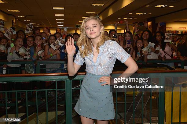 Chloe Moretz signs copies of the book ''If I Stay'' at Barnes& Noble on August 1, 2014 in Miami, Florida.