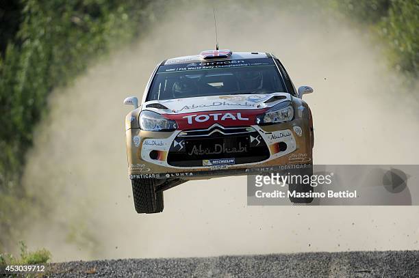 Kris Meeke of Great Britain and Paul Nagle of Great Britain compete in their Citroen Total Abu Dhabi WRT Citroen DS3 WRC during Day One of the WRC...