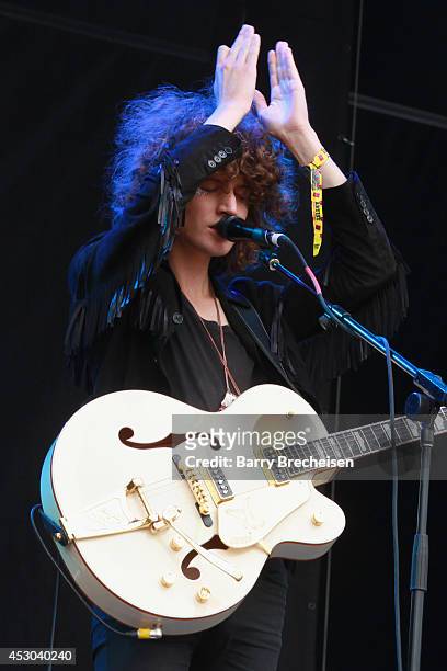 James Edward Bagshaw of Temples performs at the Bud Light stage during 2014 Lollapalooza Day One at Grant Park on August 1, 2014 in Chicago, Illinois.