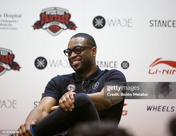 Dwyane Wade Hosts Fourth Annual Fantasy Basketball Camp at Westin Diplomat on August 1, 2014 in Hollywood, Florida.