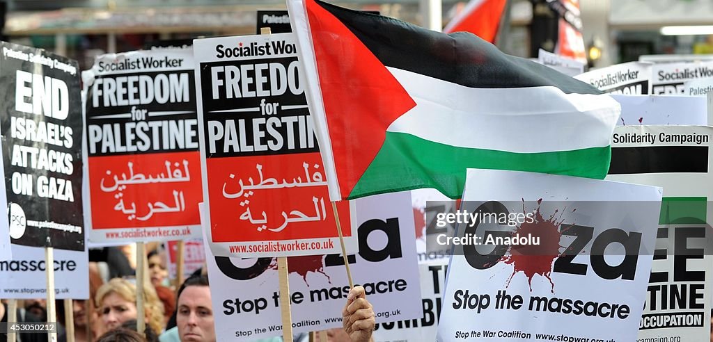 Rally in London against Israeli attacks on Gaza