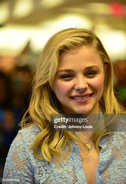 Chloe Grace Moretz signs copies of the book "If I Stay" at Barnes & Noble Booksellers on August 1, 2014 in Miami, Florida.