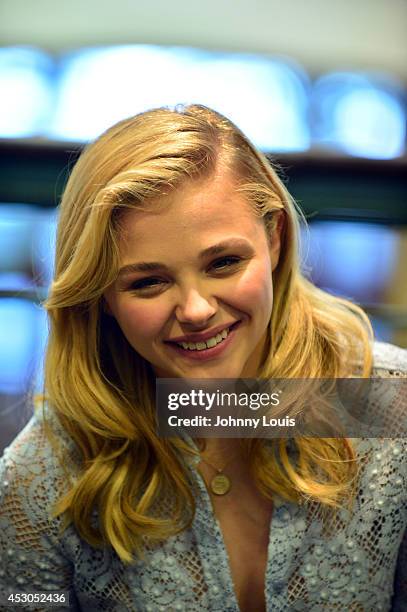 Chloe Grace Moretz signs copies of the book "If I Stay" at Barnes & Noble Booksellers on August 1, 2014 in Miami, Florida.