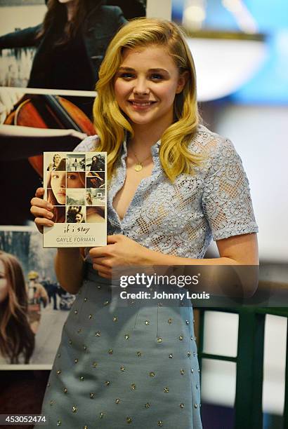 Chloe Grace Moretz signs copies of the book "If I Stay" at Barnes & Noble Booksellers on August 1, 2014 in Miami, Florida.