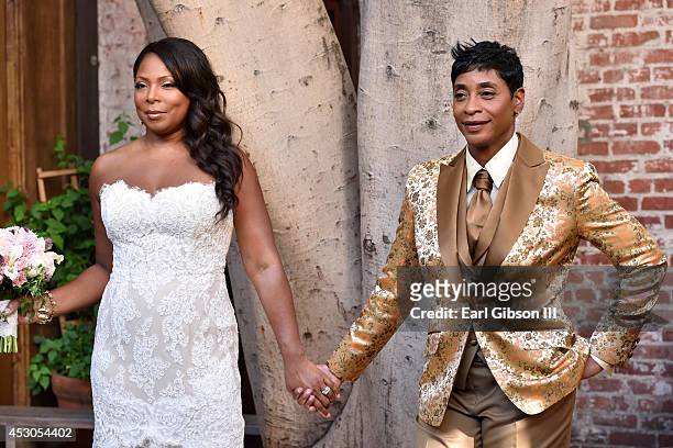 Celebrity Hair Stylist Tanya Stein and NBA Referee Violet Palmer tie the knot in a beautiful wedding ceremony at The Carondelet House on August 1,...