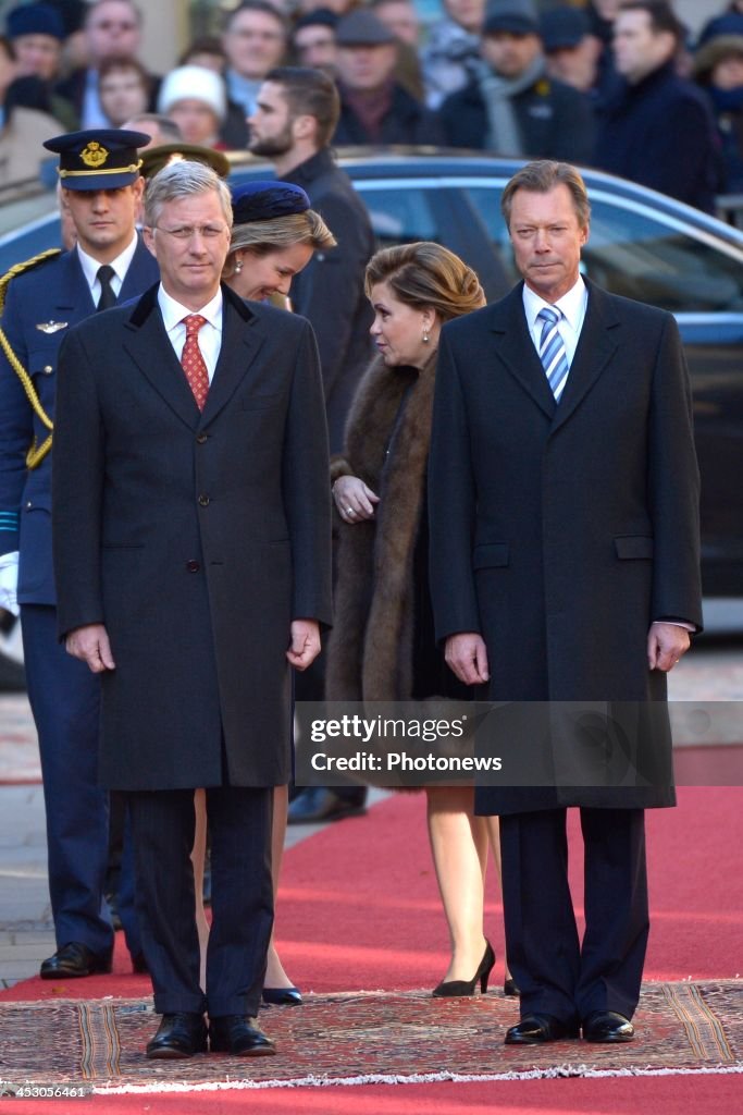 King Philippe And Queen Mathilde Of Belgium Visit Luxembourg