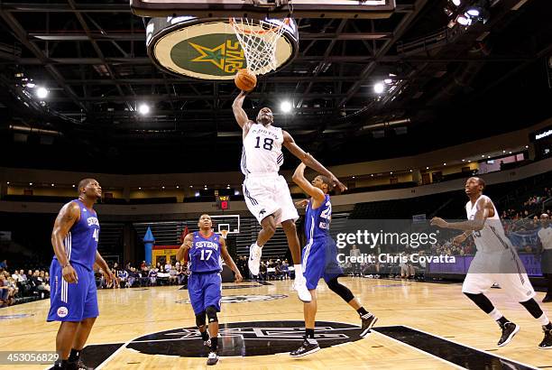 Courtney Fells of the Austin Toros shoots against the Delaware 87ers on December 1, 2013 at the Cedar Park Center in Cedar Park, Texas. NOTE TO USER:...