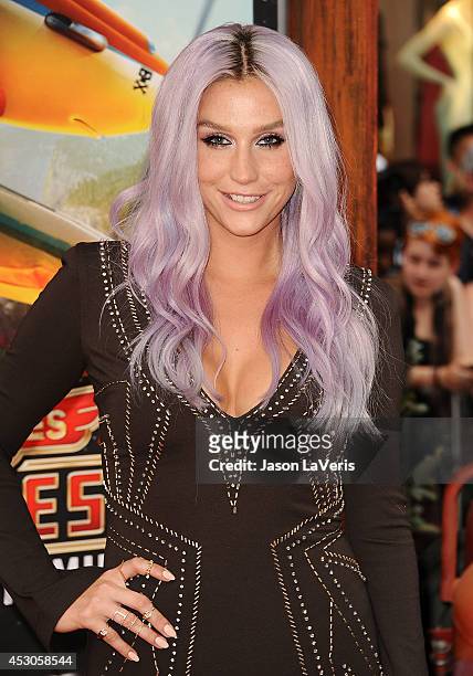 Ke$ha attends the premiere of "Planes: Fire & Rescue" at the El Capitan Theatre on July 15, 2014 in Hollywood, California.