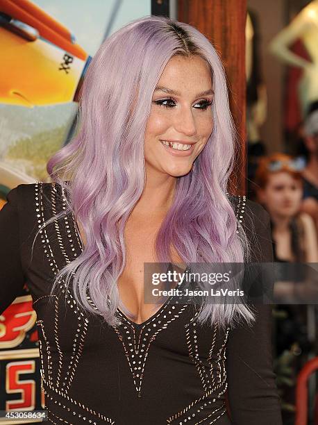 Ke$ha attends the premiere of "Planes: Fire & Rescue" at the El Capitan Theatre on July 15, 2014 in Hollywood, California.