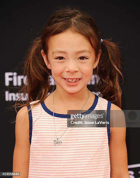 Actress Aubrey Anderson-Emmons attends the premiere of "Planes: Fire & Rescue" at the El Capitan Theatre on July 15, 2014 in Hollywood, California.