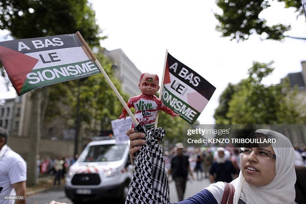 FRANCE-ISRAEL-PALESTINIANS-CONFLICT-GAZA-DEMO