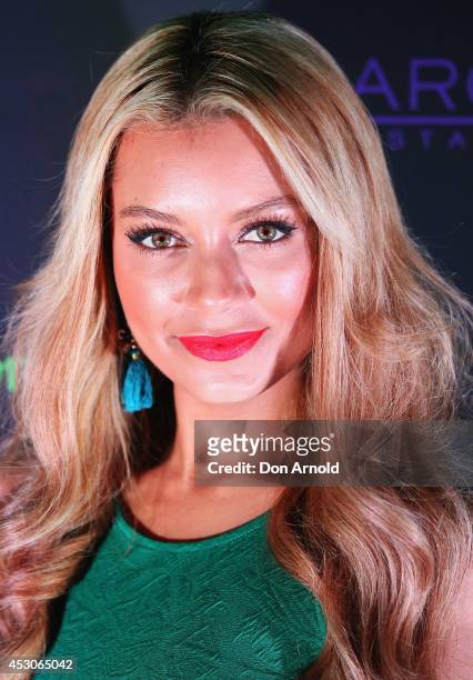 Havana Brown attends the Dom Perignon Masquerade Ball At Marquee Nightclub on August 2, 2014 in Sydney, Australia.